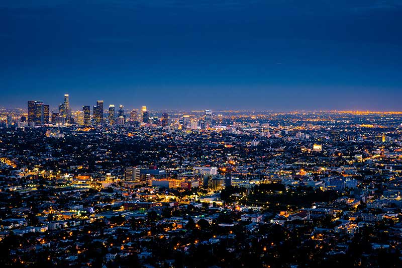 Greater Los Angeles at dusk