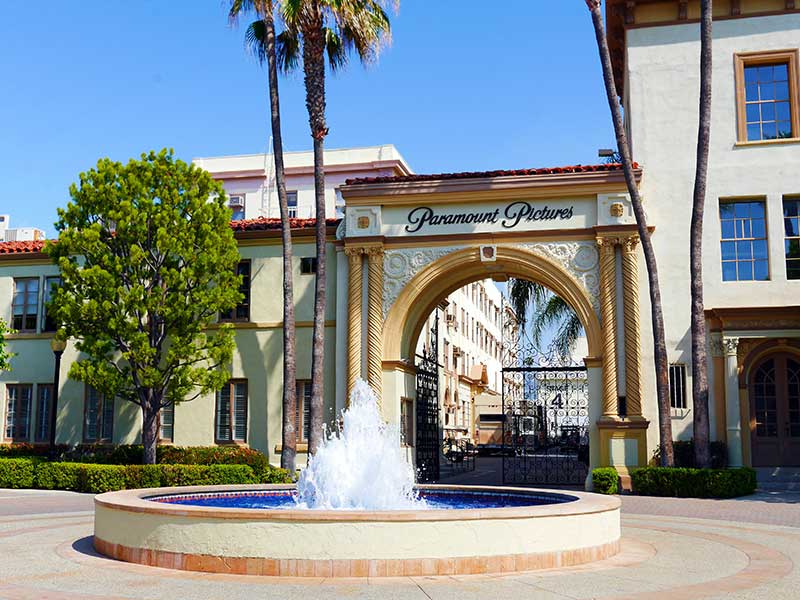 Paramount Pictures gate on tour of Hollywood, CA